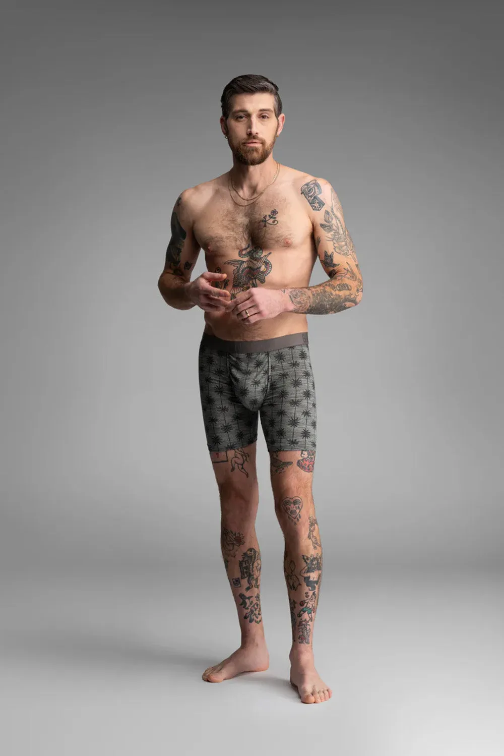 CLASSIC BOXER BRIEF Palm Stripe Jadeite sold by REVOLVR Menswear product image thumbnail 2