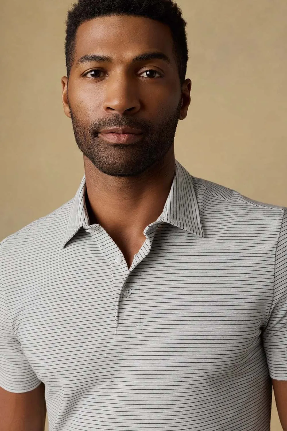 SS MOVEMENT POLO Dark Cloud Stripe sold by REVOLVR Menswear product image thumbnail 3