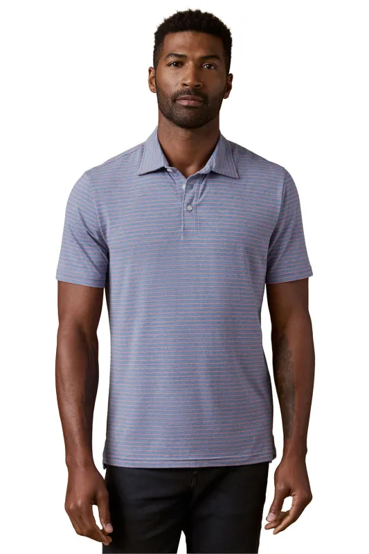 SS MOVEMENT POLO Coral Tide Stripe made by Faherty