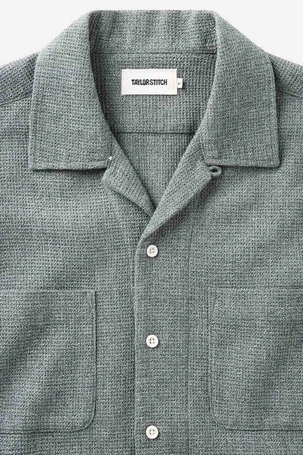 CONRAD SS SHIRT Deep Sea Twist sold by REVOLVR Menswear product image thumbnail 4