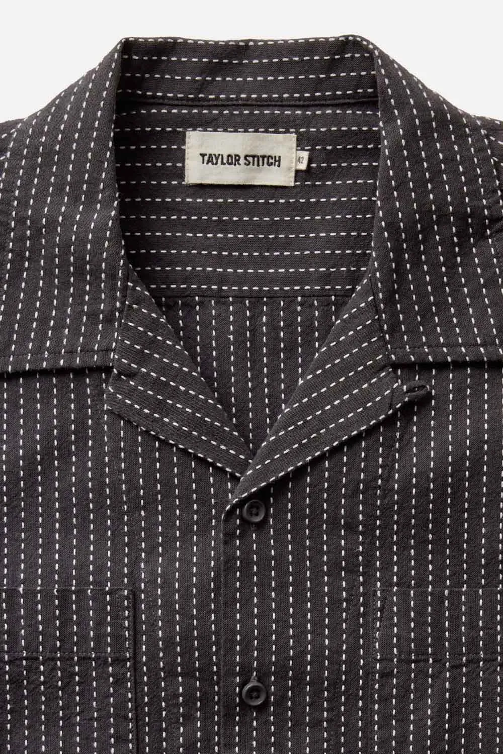 CONRAD SS SHIRT Pickstitch Stripe Dobby sold by REVOLVR Menswear product image thumbnail 4