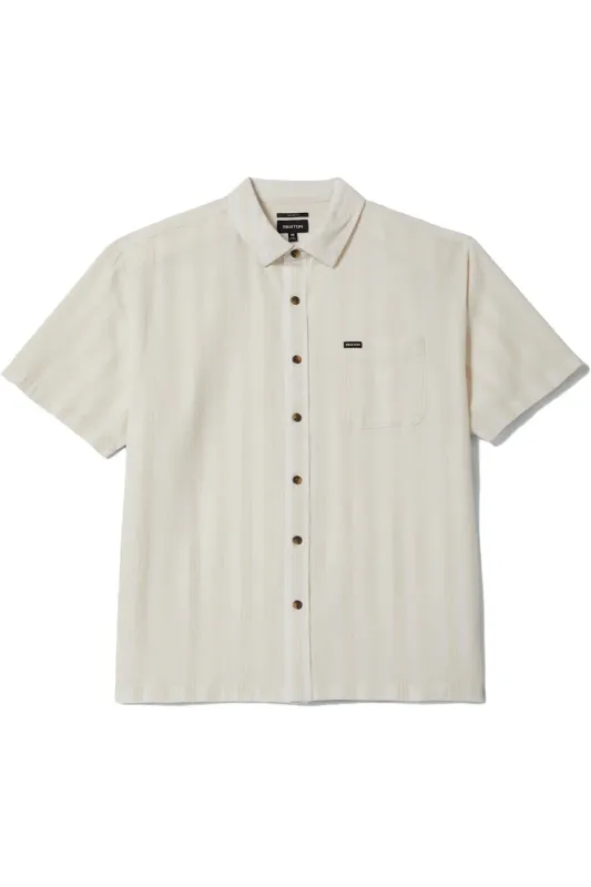 CRU STRIPED DOBBY SS Off White made by Brixton