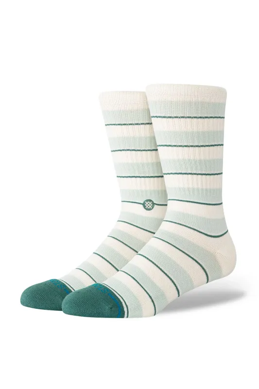 STRIPED IT CREW Teal made by Stance