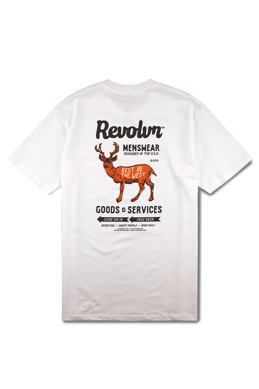 STAG TEE White sold by REVOLVR Menswear