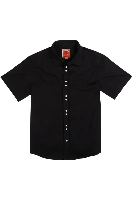 PRESCOTT WESTERN SHIRT Black made by Sendero Provisions CO