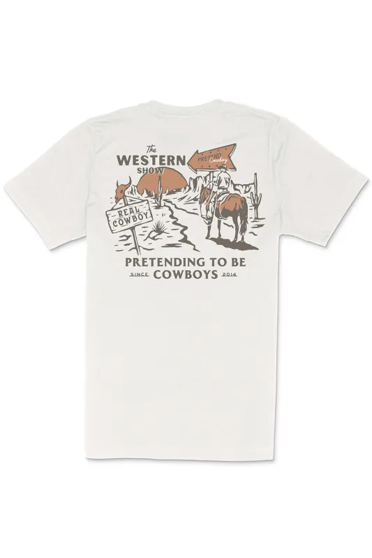 WESTERN SHOW TEE Vintage White made by Sendero Provisions CO