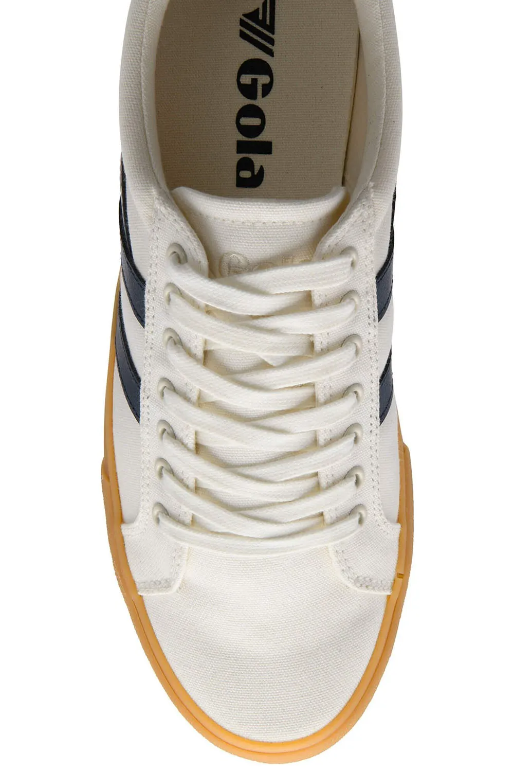 VARSITY PLIMSOLLS - OFF WHITE/NAVY/DEEP RED sold by REVOLVR Menswear product image thumbnail 5