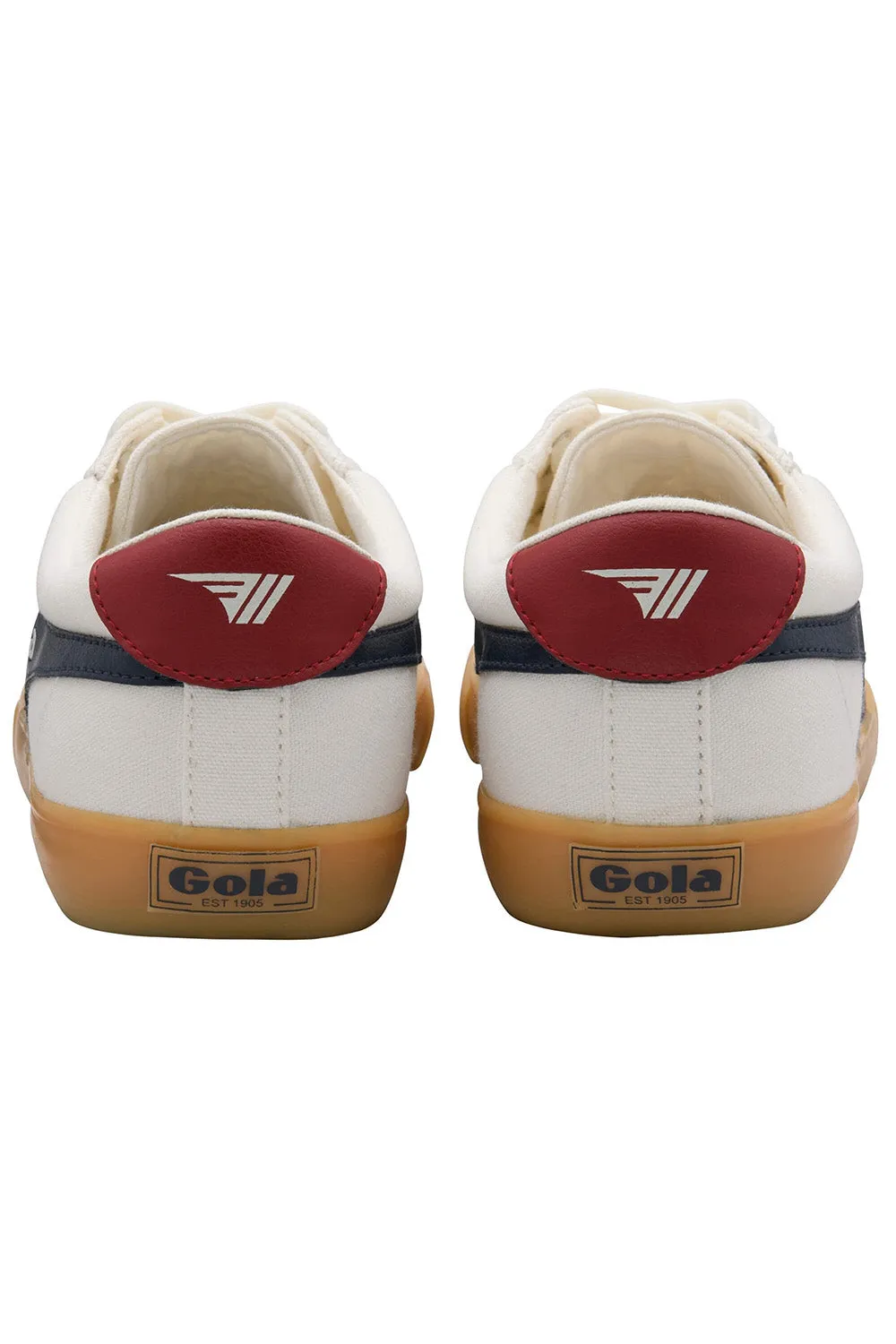 VARSITY PLIMSOLLS - OFF WHITE/NAVY/DEEP RED sold by REVOLVR Menswear product image thumbnail 4