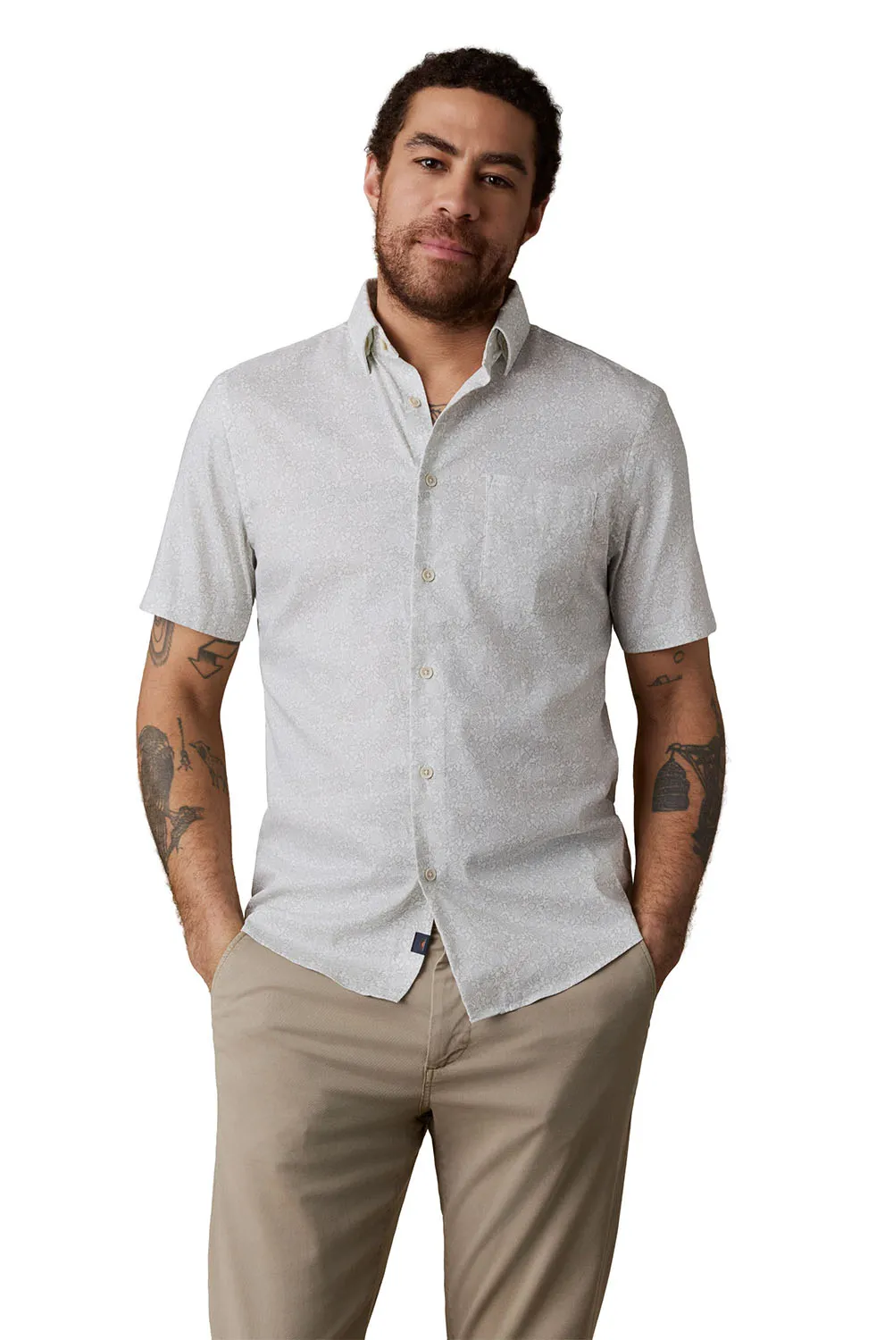 MOVEMENT MONTERREY SS White Sage Blossom sold by REVOLVR Menswear
