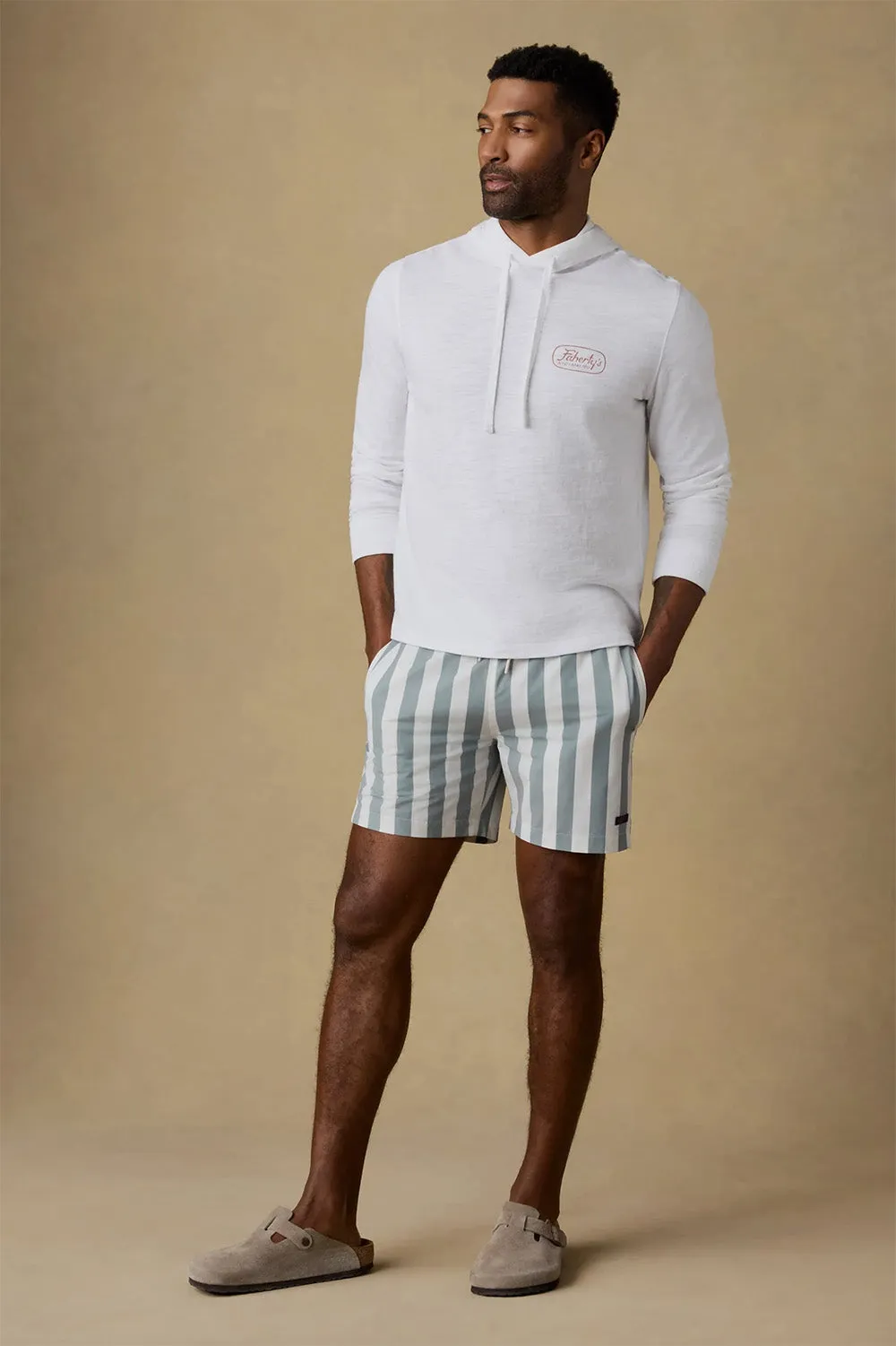 ALL DAY TRUNK Sage Awning Stripe sold by REVOLVR Menswear product image thumbnail 2