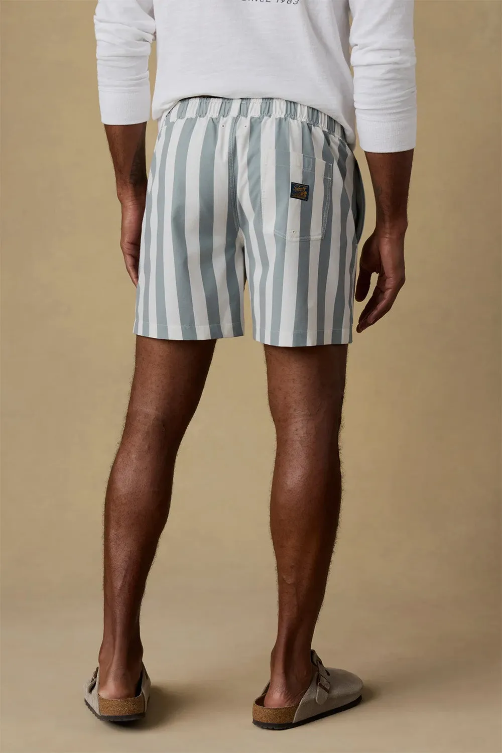 ALL DAY TRUNK Sage Awning Stripe sold by REVOLVR Menswear product image thumbnail 4