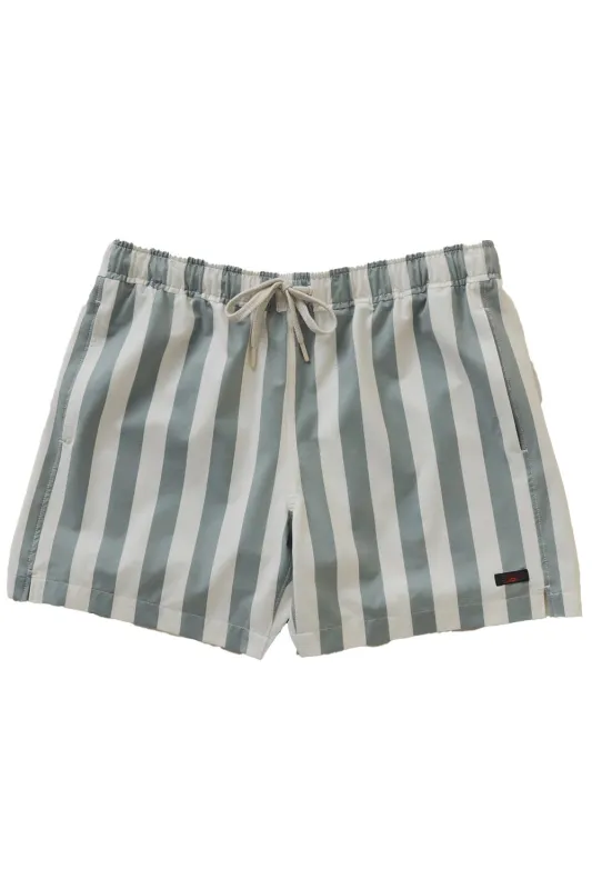 ALL DAY TRUNK Sage Awning Stripe made by Faherty
