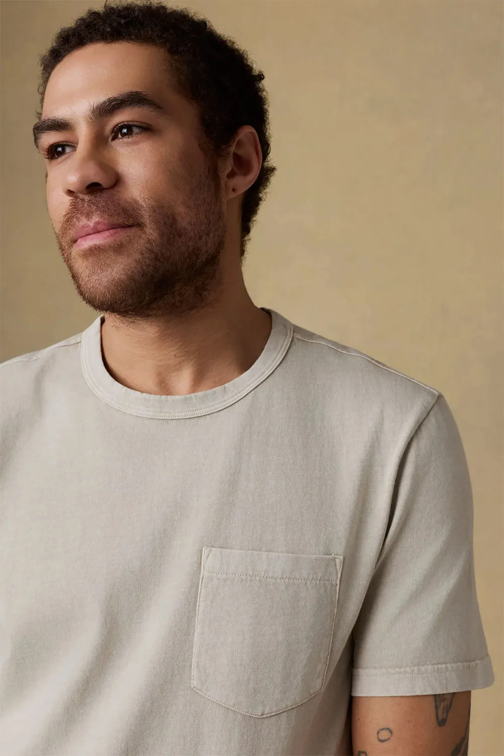 SS RECYCLED COTTON TEE Sand Point sold by REVOLVR Menswear product image thumbnail 3