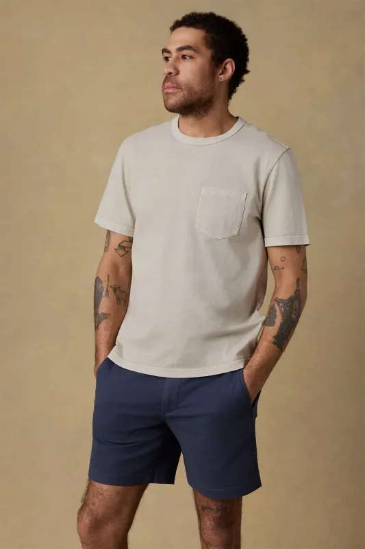 SS RECYCLED COTTON TEE Sand Point made by Faherty