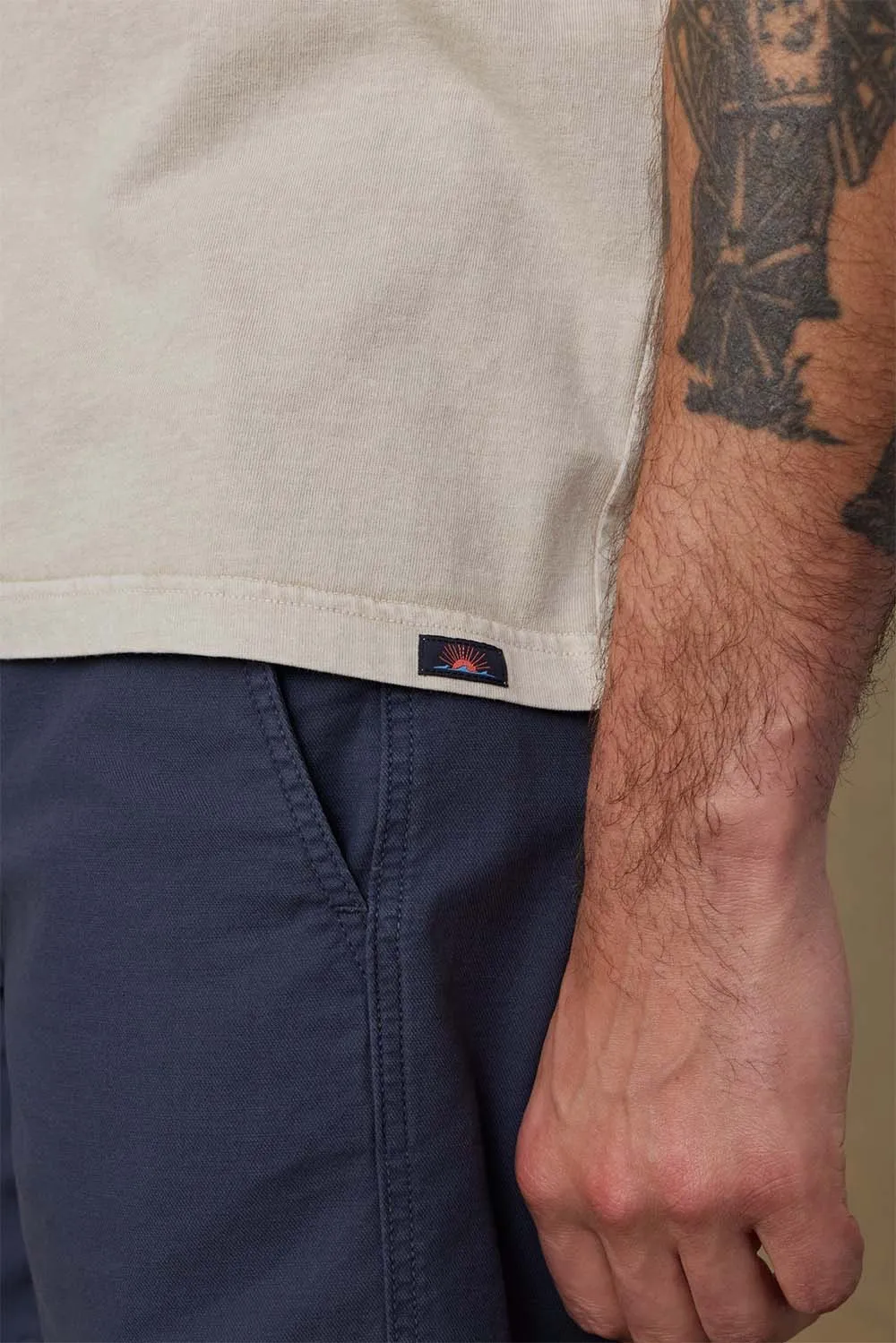 SS RECYCLED COTTON TEE Sand Point sold by REVOLVR Menswear product image thumbnail 4