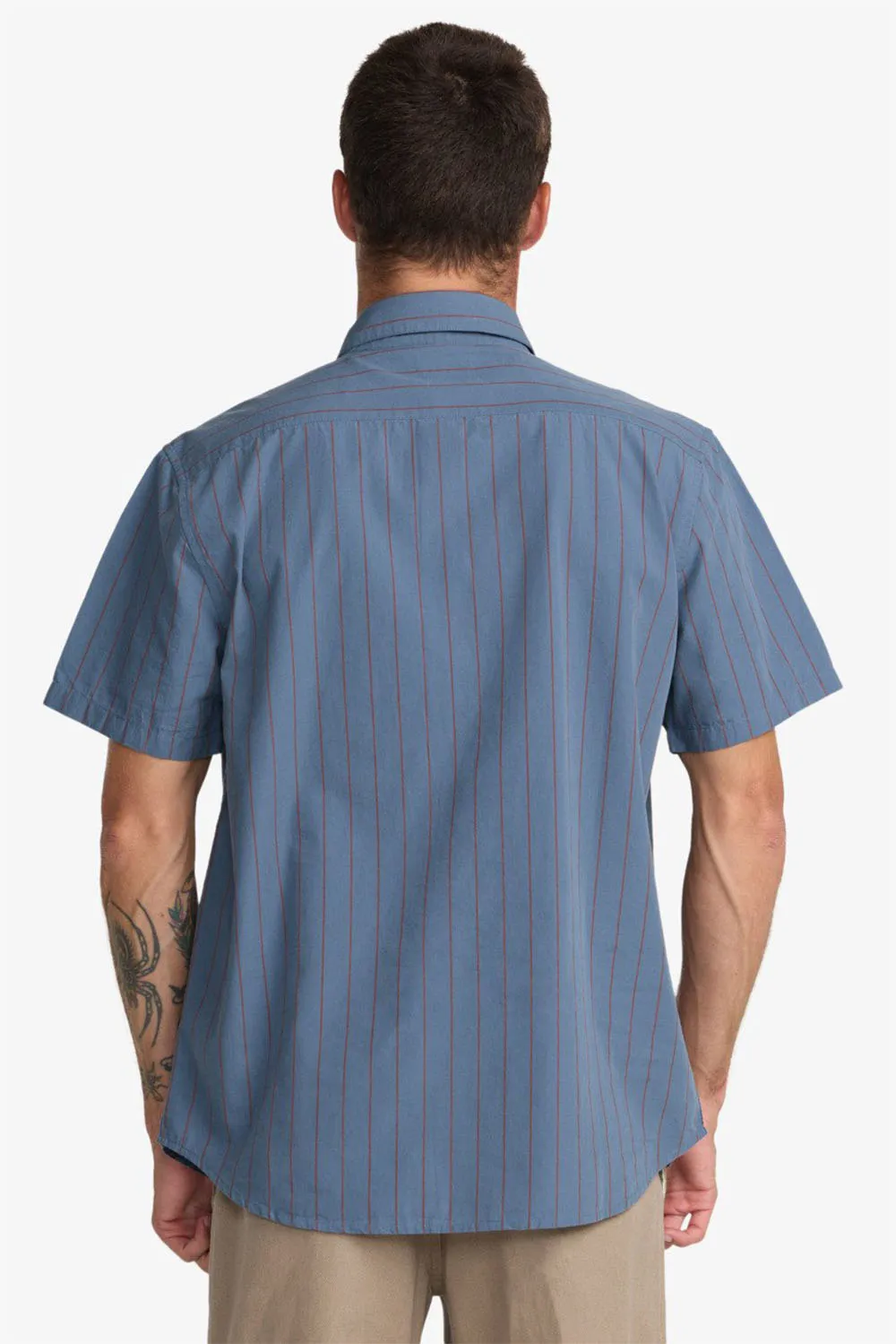 DAYSHIFT WORKWEAR STRIPE SS Vintage Navy sold by REVOLVR Menswear product image thumbnail 2