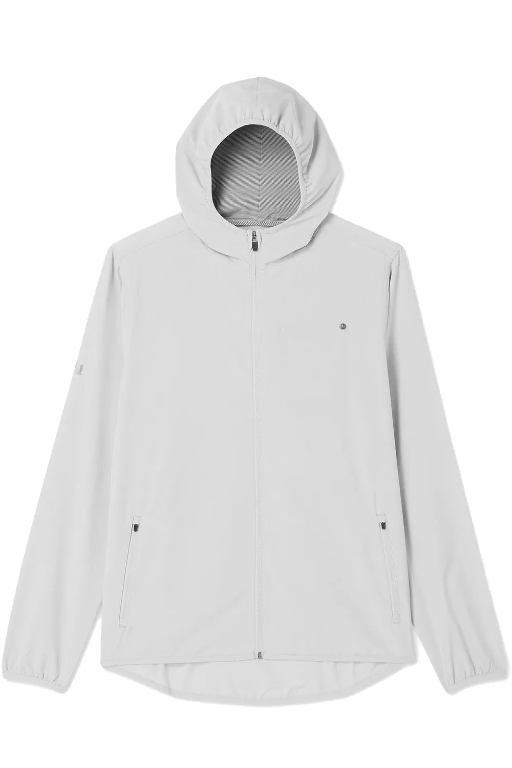 OUTDOOR TRAINER SHELL Grey Mist Linen Texture sold by REVOLVR Menswear