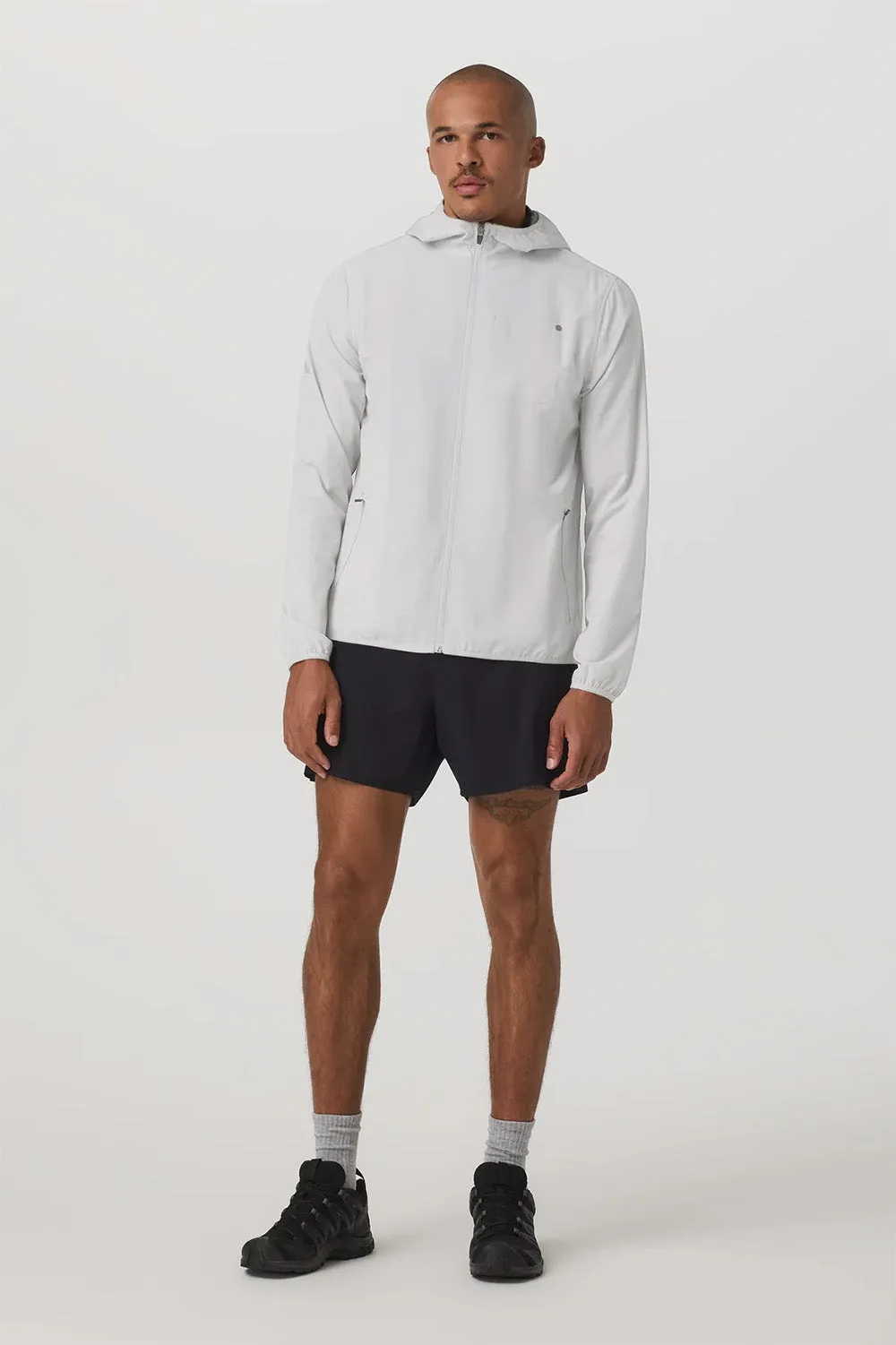 OUTDOOR TRAINER SHELL Grey Mist Linen Texture sold by REVOLVR Menswear product image thumbnail 5