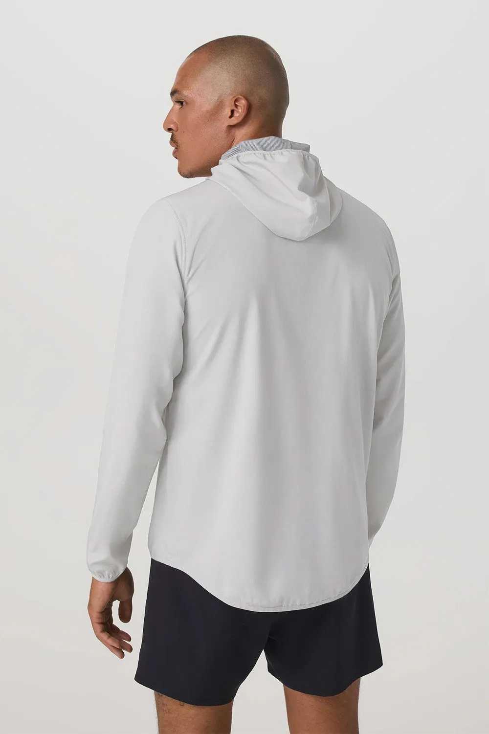 OUTDOOR TRAINER SHELL Grey Mist Linen Texture sold by REVOLVR Menswear product image thumbnail 3