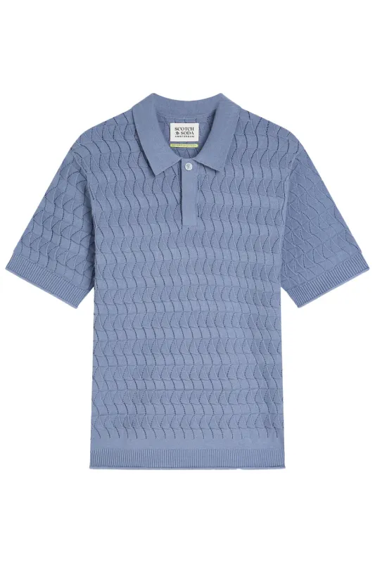 POINTELLE KNITTED POLO Infinity made by Scotch & Soda