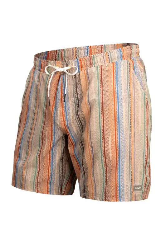 AGUA VOLLEY 2N1 SHORT 7" Ikat Stripe Beige made by BN3TH
