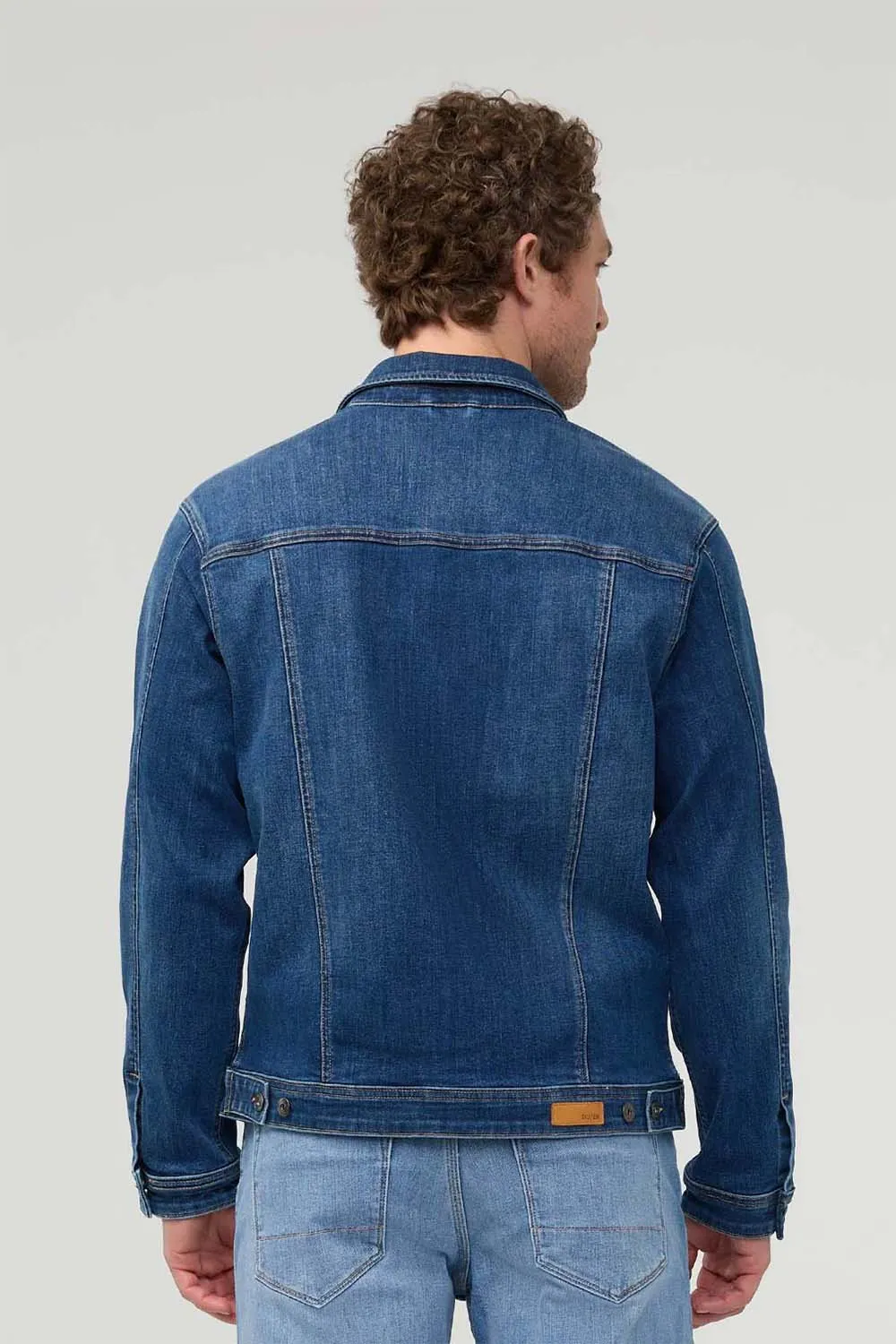 PERFORMANCE DENIM TRUCKER JACKET Alpine Indigo sold by REVOLVR Menswear product image thumbnail 3