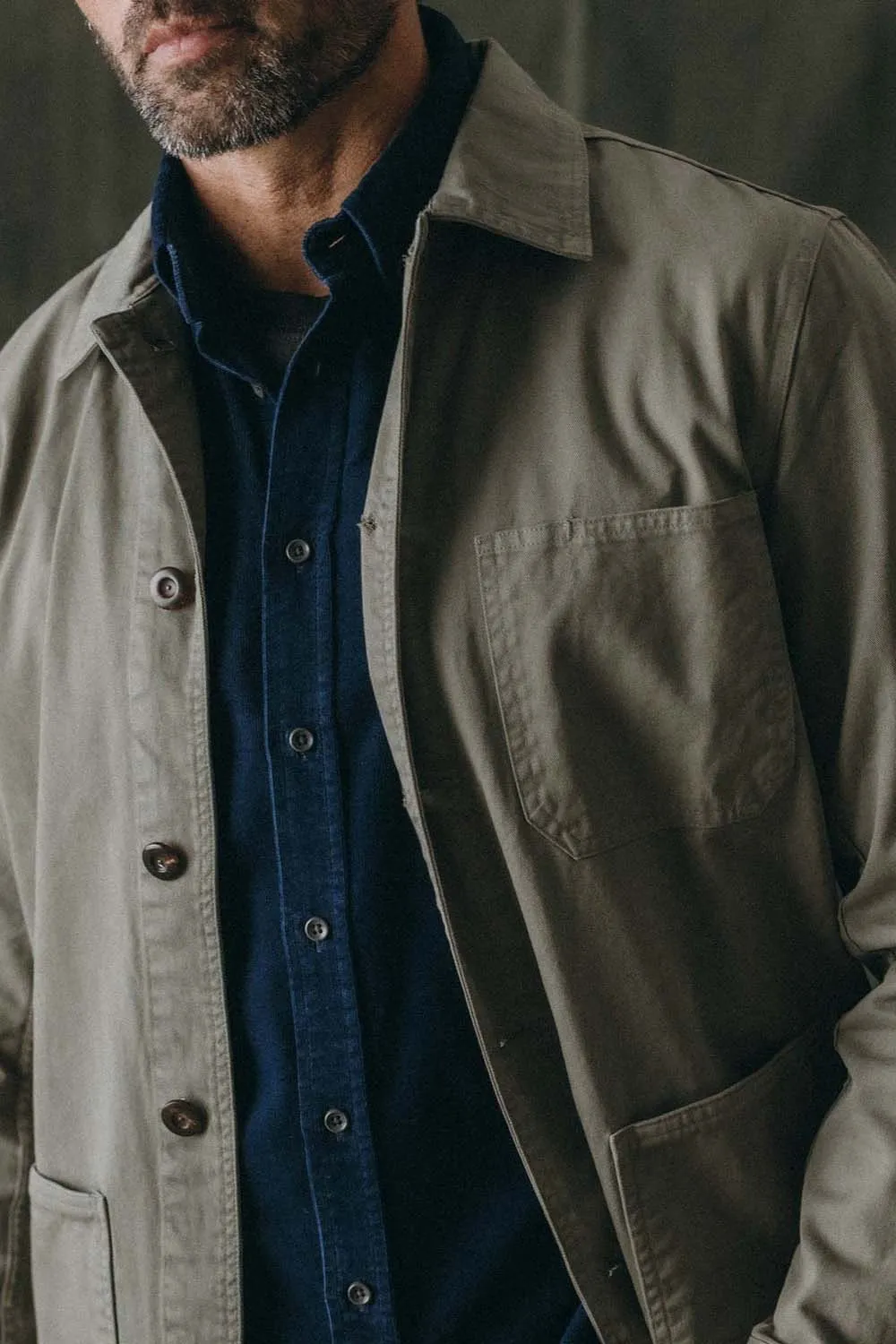 OJAI JACKET Organic Smoked Olive sold by REVOLVR Menswear product image thumbnail 4