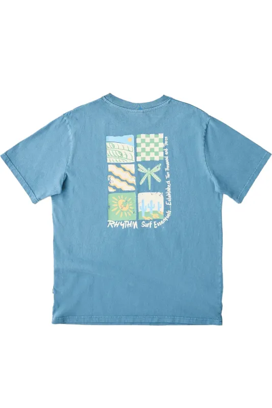 MEMENTOS VINTAGE T-SHIRT Bluestone made by Rhythm.
