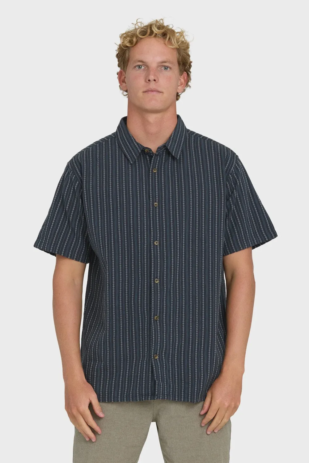 GARAGE SANDON JACQUARD True Navy sold by REVOLVR Menswear