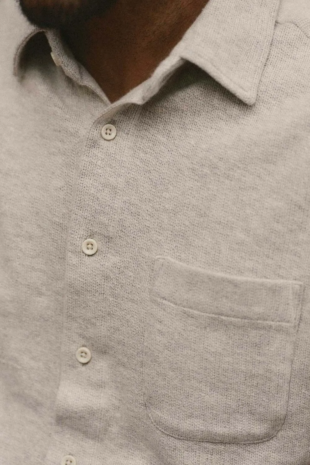 THE CALIFORNIA SS Heather Oat Double Knit sold by REVOLVR Menswear product image thumbnail 3