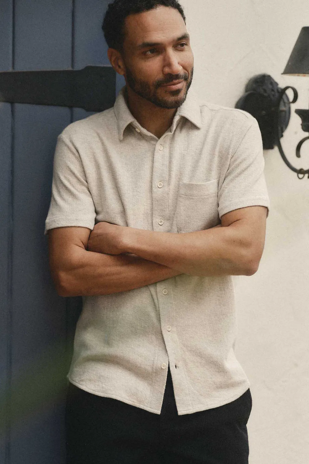 THE CALIFORNIA SS Heather Oat Double Knit sold by REVOLVR Menswear product image thumbnail 2