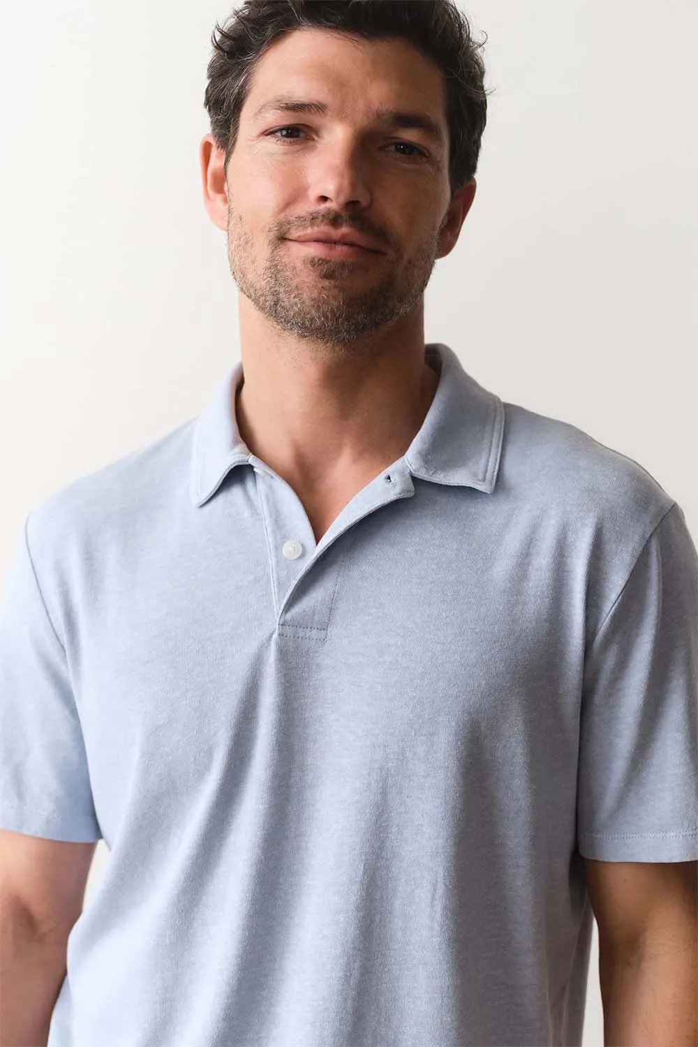 HEMP RESORT POLO Soft Chambray sold by REVOLVR Menswear product image thumbnail 3