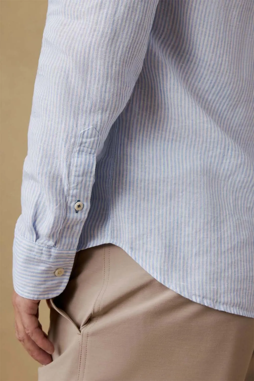 LAGUNA LINEN LS SHIRT Summer Classic Stripe sold by REVOLVR Menswear product image thumbnail 5