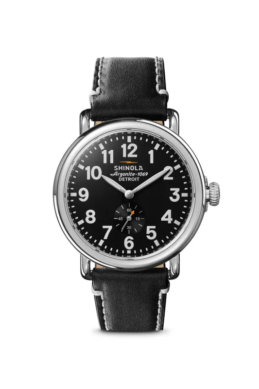 RUNWELL 41mm - BLACK/BLACK made by Shinola