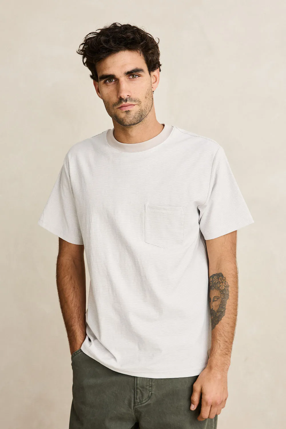 VINTAGE STRIPE TEE Moonrock sold by REVOLVR Menswear product image thumbnail 2