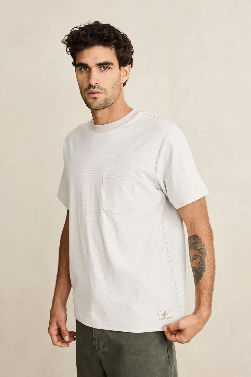 VINTAGE STRIPE TEE Moonrock sold by REVOLVR Menswear product image thumbnail 3