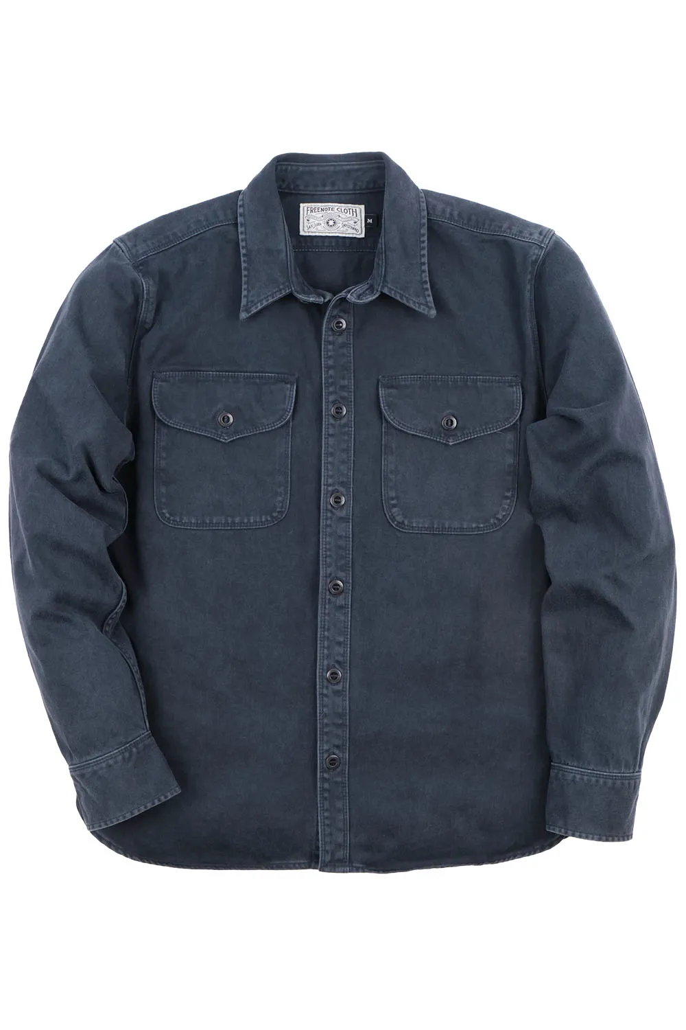 FREENOTE UTILITY SHIRT Navy sold by REVOLVR Menswear