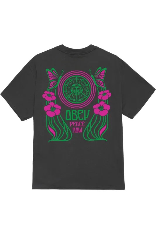 PEACE NOW BUTTERFLIES Vintage Black made by Obey