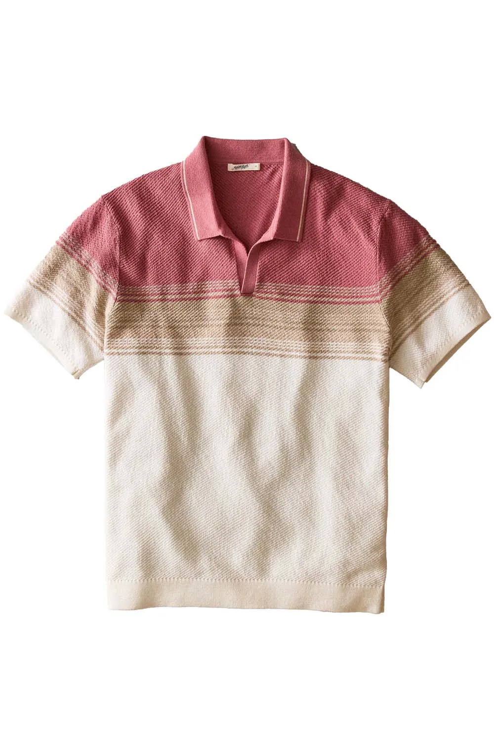 GREYSON SWEATER POLO Withered Rose/Oatmeal sold by REVOLVR Menswear