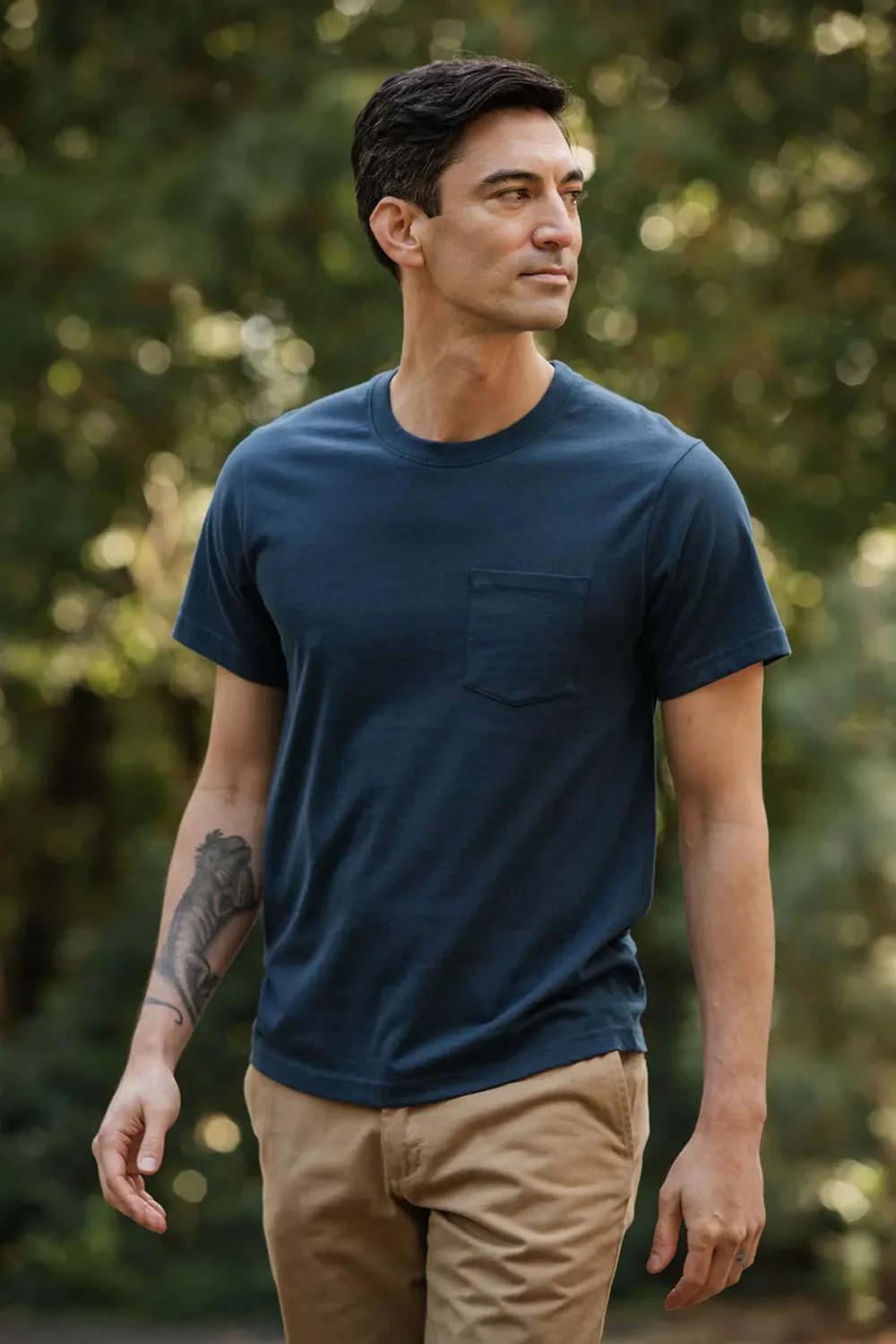 RECYCLED POCKET TEE Cobalt sold by REVOLVR Menswear product image thumbnail 3