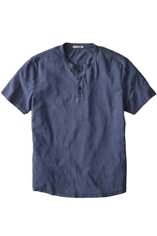 HEMP COTTON HENLEY Vintage Indigo made by Marine Layer