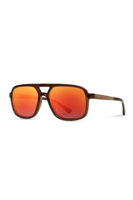 GLACIER Black/Walnut/HD+ Polar Solar Flash made by REVOLVR Menswear