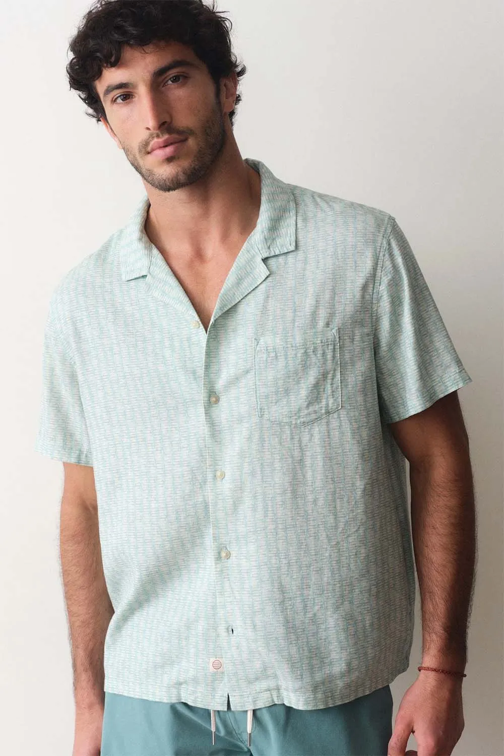 PABLO RESORT SHIRT Aqua Sardine Print sold by REVOLVR Menswear product image thumbnail 2