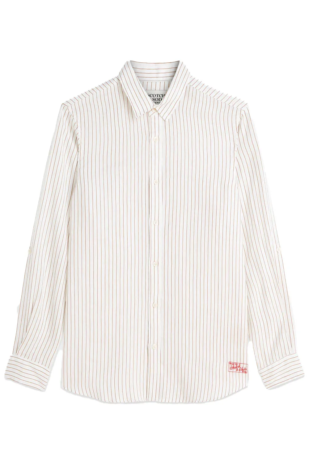 STRIPED LINEN SHIRT Dijon Stripe sold by REVOLVR Menswear