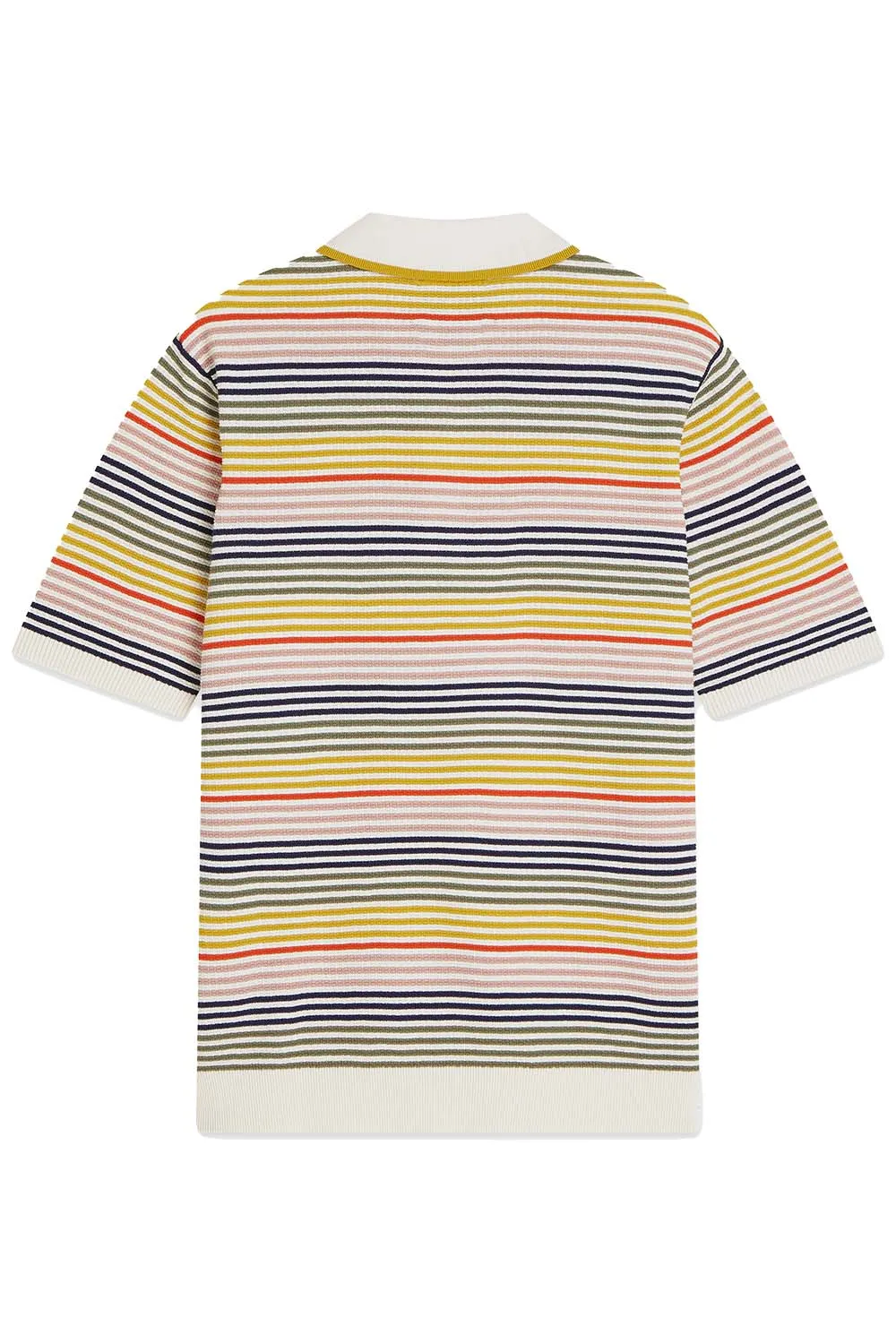 STRUCTURED KNIT POLO Multi Stripe sold by REVOLVR Menswear product image thumbnail 2