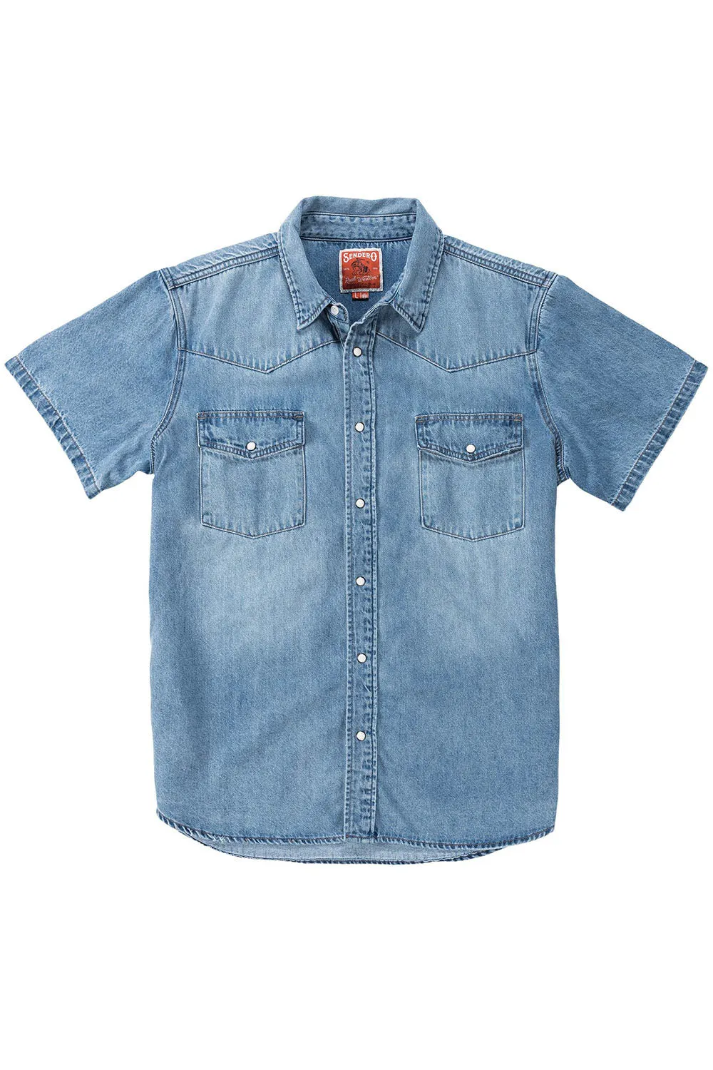 WYATT PEARL SNAP SS Vintage Denim sold by REVOLVR Menswear