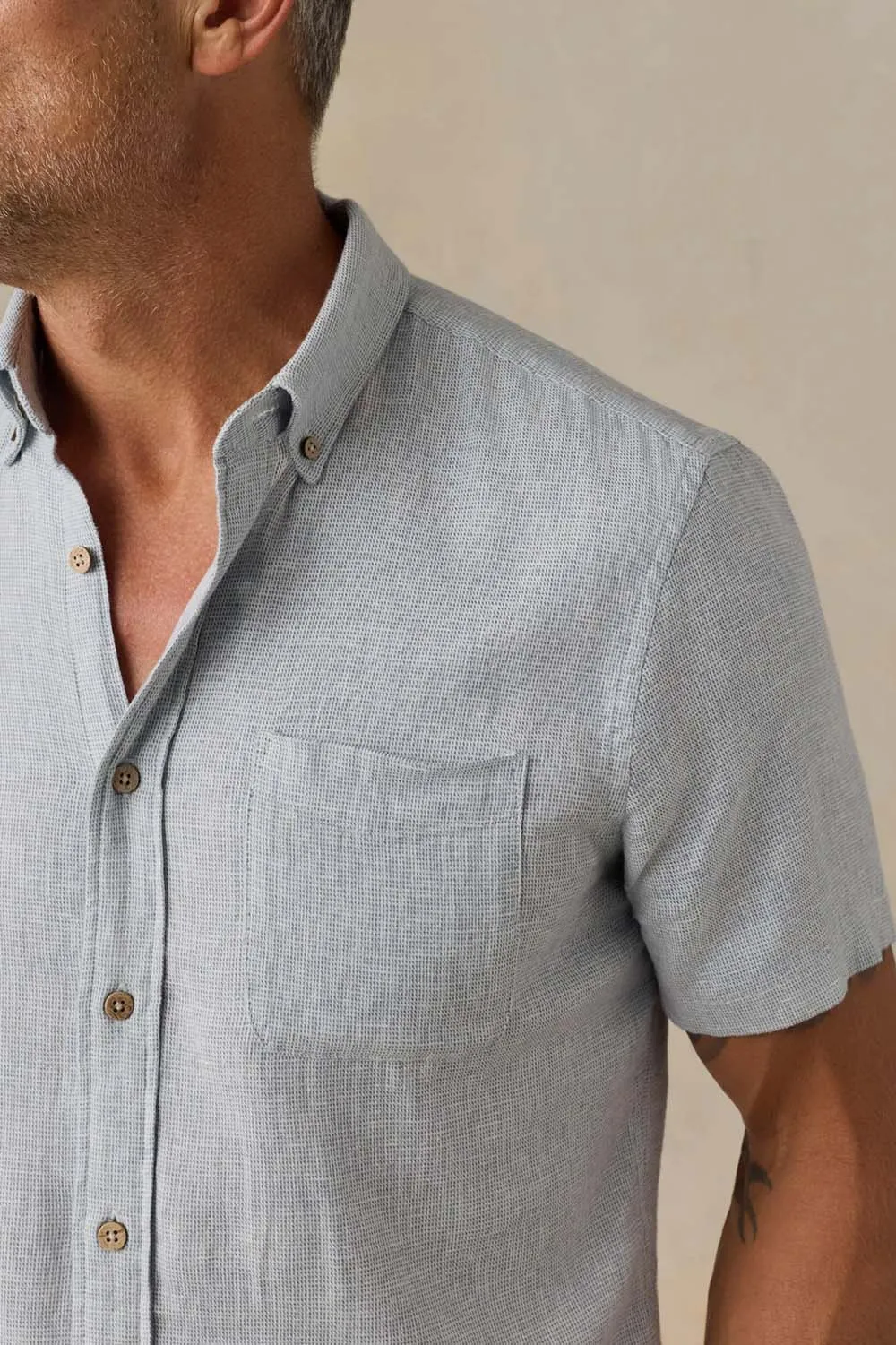 SS BREEZE SHIRT Blue Streams sold by REVOLVR Menswear product image thumbnail 3