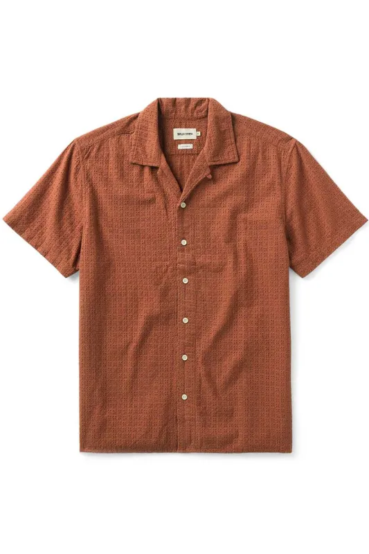 DAVIS SHIRT Driftwood Eyelet made by Taylor Stitch