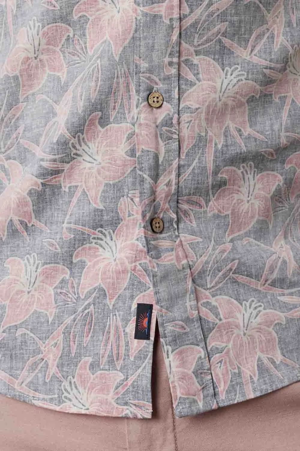 Breeze Shirt Navy Red Lotus sold by REVOLVR Menswear product image thumbnail 5