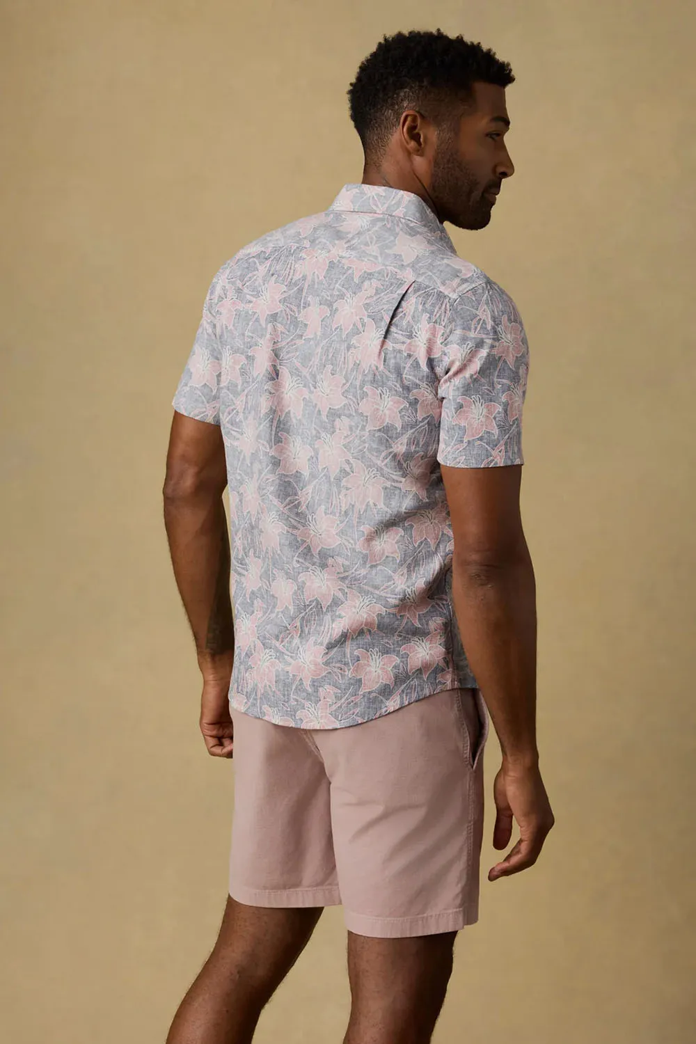 Breeze Shirt Navy Red Lotus sold by REVOLVR Menswear product image thumbnail 2